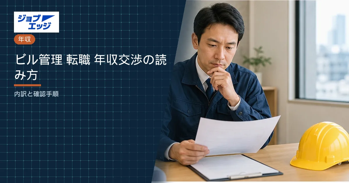 ビル管理 転職 年収交渉の読み方