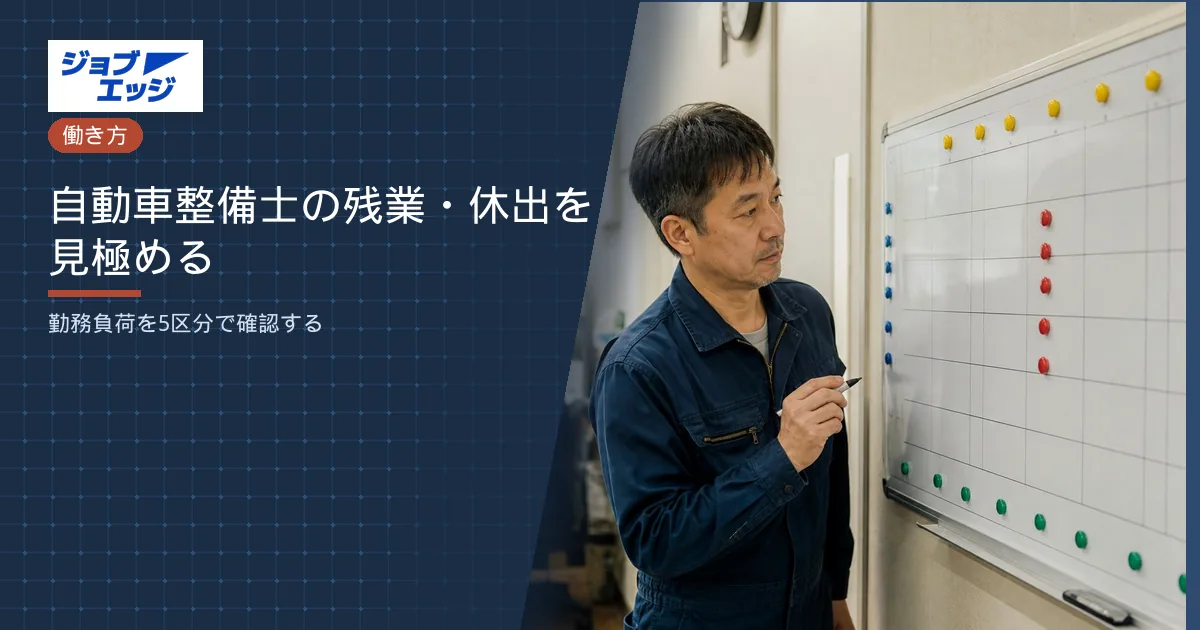 自動車整備士の残業・休出を見極める