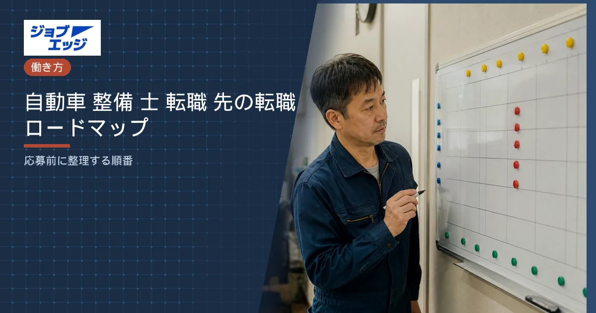 自動車 整備 士 転職 先の転職ロードマップ