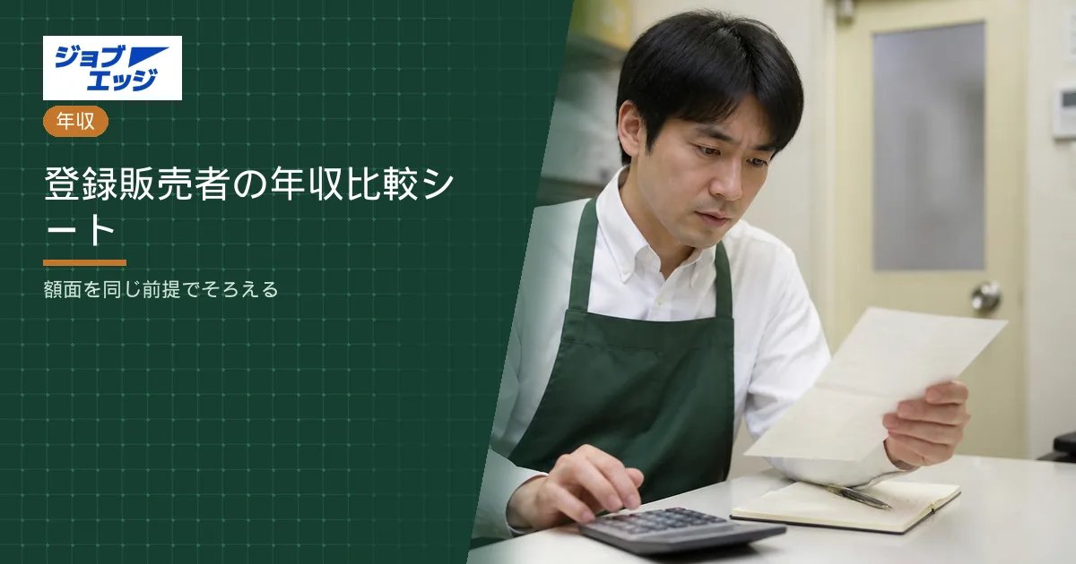 登録販売者の年収比較シート